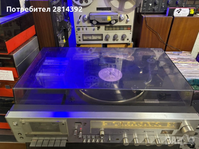 Грамофон HITACHI SDT-170 с касетен дек, усилвател и радио тунер, снимка 8 - Грамофони - 54157216