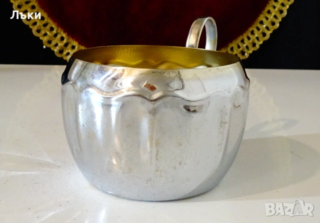 Посребрена чаша от месинг,релеф. , снимка 3 - Антикварни и старинни предмети - 54070787