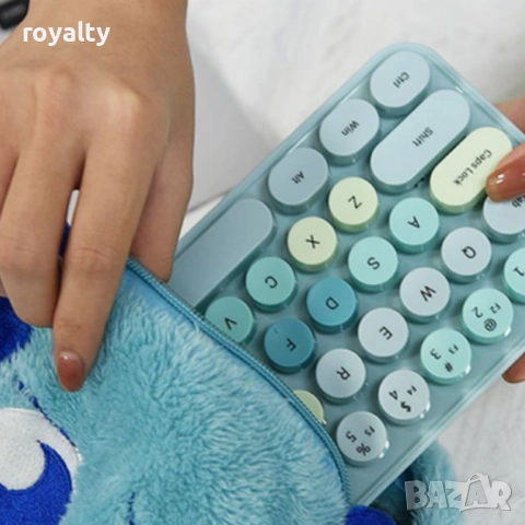 Комплект безжична клавиатура и мишка MOFII Bean, 2.4G - ергономичен дизайн и компактни размери, снимка 2 - Клавиатури и мишки - 54125327