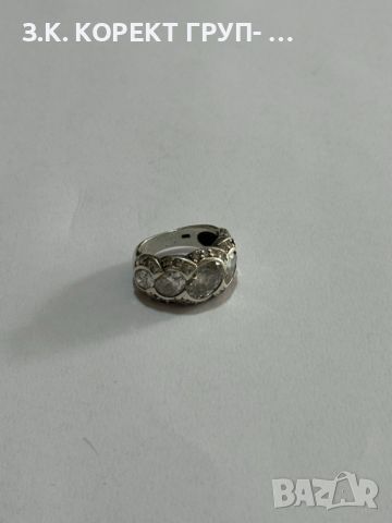Продавам дамски сребърен пръстен с камъни, снимка 4 - Пръстени - 45569746