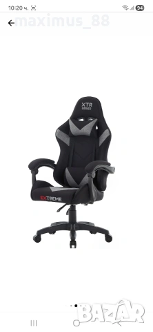Геймърски стол от плат EXTREME XTR Тъмно сив, снимка 4 - Столове - 53744698
