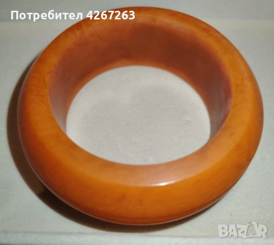 Бакелитена кехлибарена гривна винтидж, снимка 8 - Гривни - 52497085