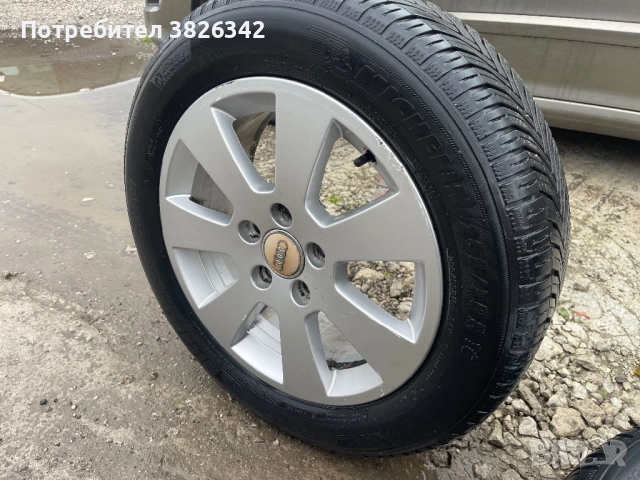 Джанти за Ауди с зимни гуми Michelin, снимка 4 - Гуми и джанти - 52340784