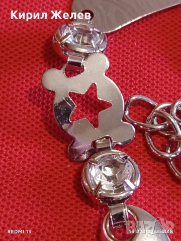 Дамско колие украсено с блестящи камъни елементи във формата на звезда 🌟 красиво 51913, снимка 5 - Колиета, медальони, синджири - 53463149