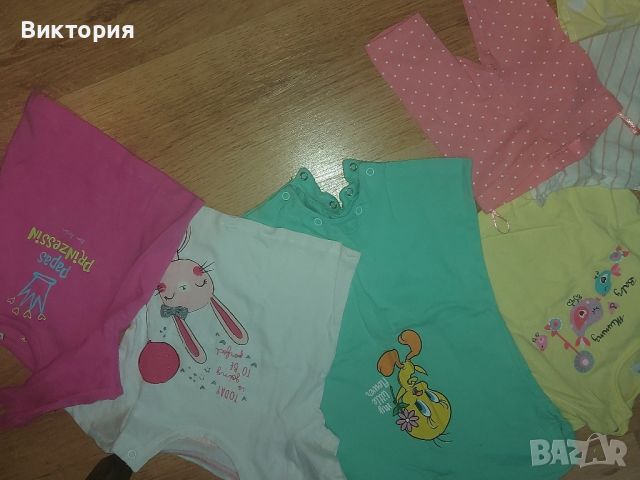 дрешки за бебка 68-74 размер с мини маус, туити, снимка 3 - Бебешки блузки - 46358740