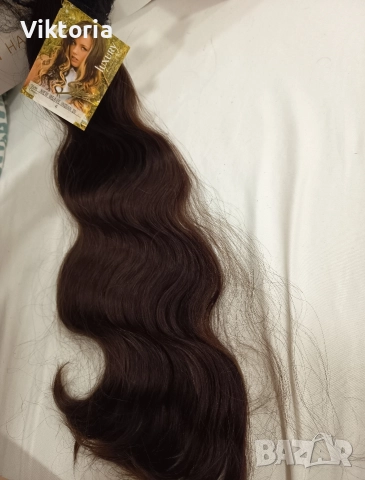 Индийска естествена коса 50см.110гр., снимка 3 - Аксесоари за коса - 52662258