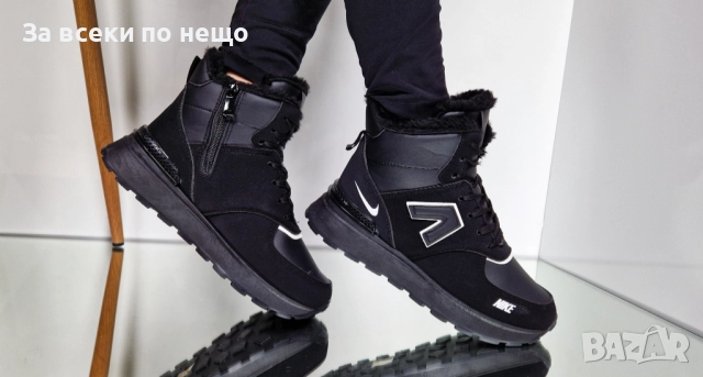 Nike Дамски Черни Меки И Топли Боти Найк Код P1414, снимка 3 - Дамски боти - 52179753