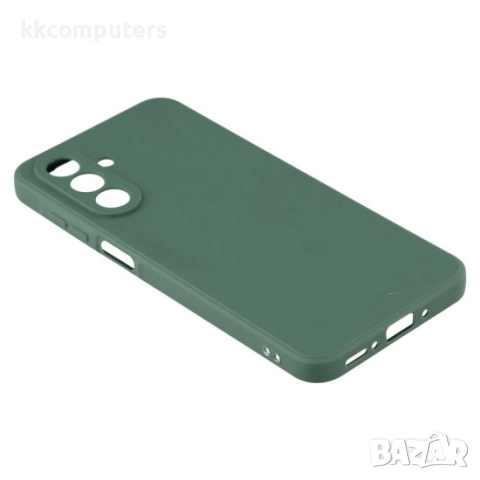 Силиконов кейс iPaky матиран и Протктор За Samsung Galaxy A17, Тъмнозелен, снимка 2 - Калъфи, кейсове - 51923615