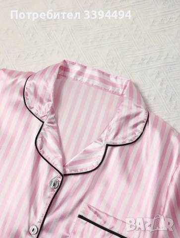 Сатенена пижама, сет от 3 части, снимка 3 - Пижами - 53304144