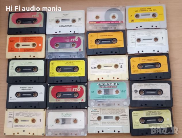 Продавам 40 броя аудио касети без кутии със музика 