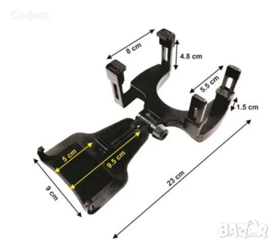 Поставка за телефон върху огледалото за обратно виждане на автомобил, снимка 7 - Аксесоари и консумативи - 47520504