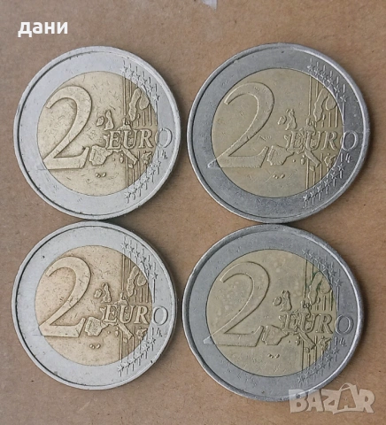 Монети 2 € , 2002 и 2003 г . , Германия " J " с изместване , снимка 6 - Нумизматика и бонистика - 54065716