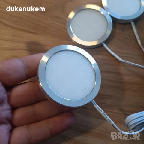 LED осветление за шкафове, лунички – комплект 4 бр., неутрално бяло, снимка 8 - Лед осветление - 53039658