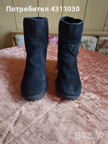 Дамски боти Кaren Scott естествен велур 39 номер, снимка 2 - Дамски боти - 53427893