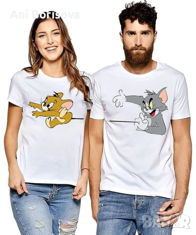 Тениски за двойки – King & Queen / Забавни дизайни / Подарък, снимка 8 - Романтични подаръци - 53207582