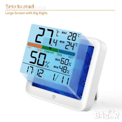  Хигрометър за вътрешен термометър, снимка 8 - Друга електроника - 51120657