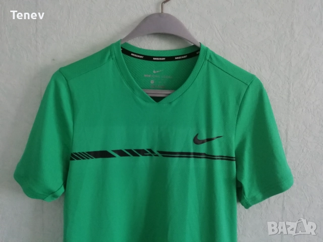 Nike Challenger Tennis Green оригинална нова тенис тениска фланелка Court Zonal Cooling, снимка 4 - Тениски - 52900554