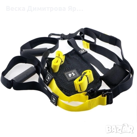 TRX Мултифункционален фитнес уред с ленти, снимка 2 - Фитнес уреди - 52720370