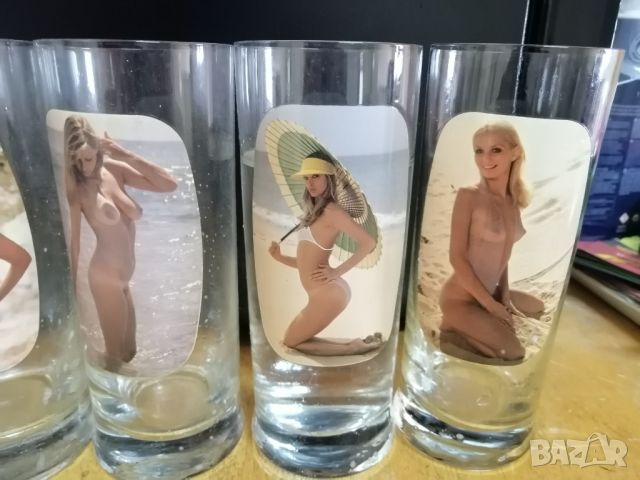 Ретро Комплект 6 броя чаши с еротични снимки., снимка 7 - Антикварни и старинни предмети - 46020127