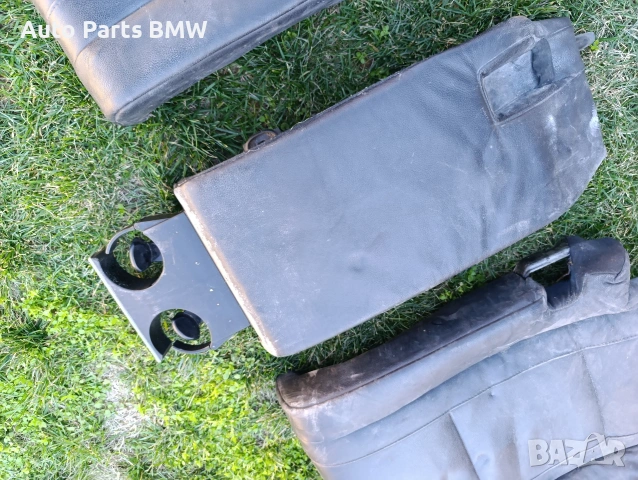 Задна седалка BMW E65 E66 Черна кожена седалка БМВ Е65 Е66 с подгрев, снимка 3 - Части - 53102917