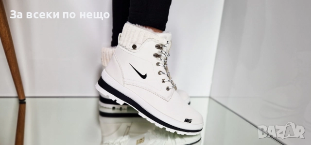 Nike Дамски Меки И Топли Зимни Боти Найк - Бели Или Черни Код P1371, снимка 5 - Дамски боти - 52172944