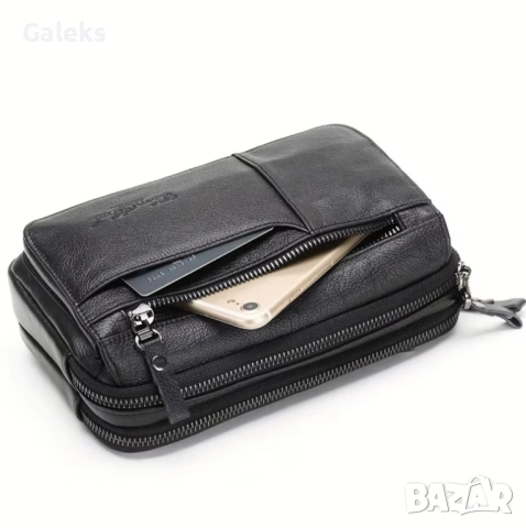 Мъжки универсални и елегантни, компактни кожени ръчни чантички тип Борсета!, снимка 9 - Чанти - 53805691