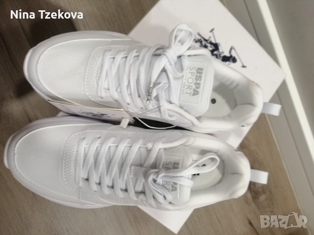 U. S. Polo Assn Violet спортни Обувки от еко кожа с текстил, снимка 2 - Дамски ежедневни обувки - 51930119