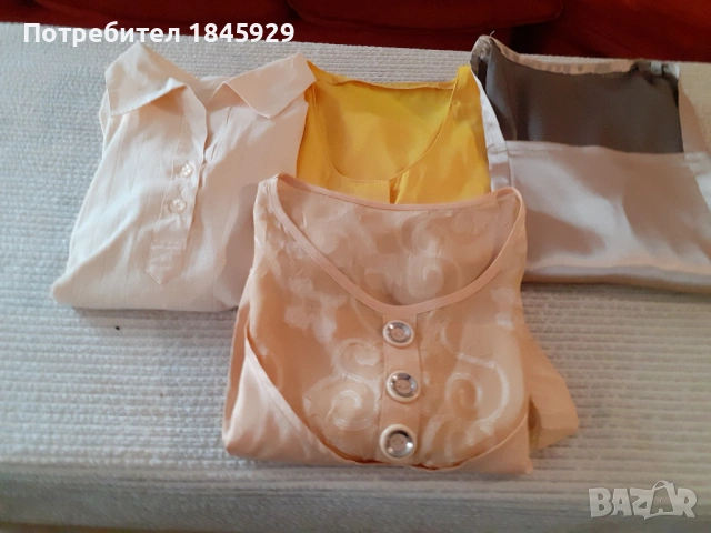 Дамски костюм от сатен и блузи, снимка 4 - Костюми - 54118522