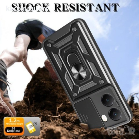 Xiaomi Poco X7 Pro 5G / Redmi Turbo 4 5G Удароустойчив Ring Holder Калъф и Протектор, снимка 11 - Калъфи, кейсове - 53177617