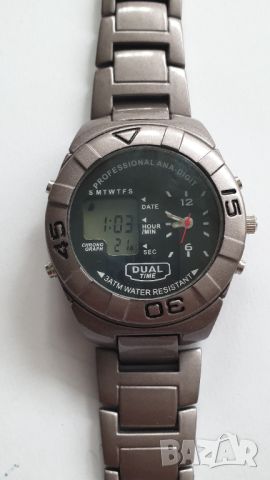 Кварцов мъжки часовник Ana-digit с две времена, снимка 1 - Мъжки - 45639594