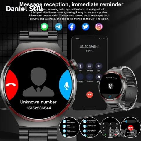 Нови Smart часовник GT4 Pro Space GPS AMOLED HD екран Bluetooth Call NFC, снимка 5 - Смарт часовници - 47548109