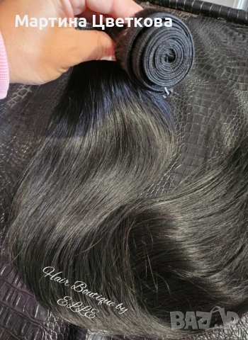 Естествена натурално черна коса 