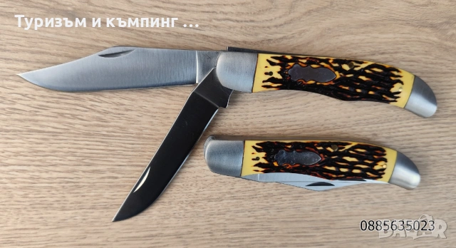 Сгъваем нож с 2 остриета, снимка 3 - Ножове - 53193228