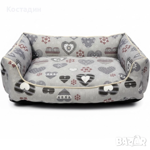 Легло за Кучета - 55см/45см/15см - Сива разцветка