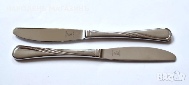 JUSTINUS - SOLINGEN - GERMANY - Прибори за хранене сервиз за 12 човека + комплект за сервиране нож , снимка 13 - Други ценни предмети - 53964849