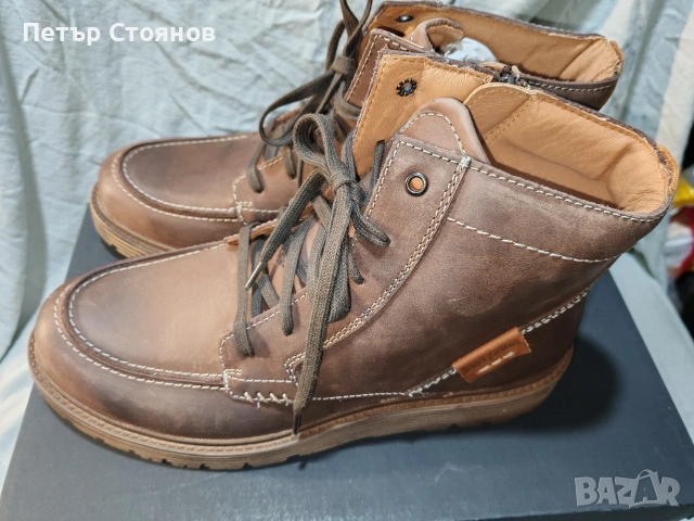Мъжки боти от естествена кожа Josef Seibel №44, снимка 4 - Мъжки боти - 53070868