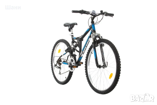 🚲 Велосипед EXTREME 24" черен/син – Shimano скорости, алуминиеви спирачки 🔧, снимка 2 - Велосипеди - 50915686
