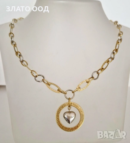 Златни колиета със сърца 14К, снимка 15 - Колиета, медальони, синджири - 53389777