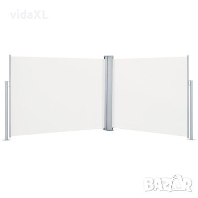 vidaXL Прибираща се странична тента, кремава, 140x1000 см（SKU:48485, снимка 1 - Други - 45312384