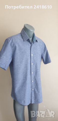 Hugo Boss Luka_2 Pique Cotton/Len Regular Fit Mens Size L НОВО! ОРИГИНАЛНА Риза!, снимка 5 - Ризи - 46780091