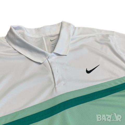 Оригинална мъжка тениска с яка Nike | XXL размер, снимка 3 - Тениски - 46451395