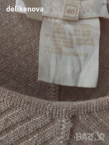 ESCADA Original. Size M-L Вълна Златиста нишка, снимка 5 - Блузи с дълъг ръкав и пуловери - 46189165