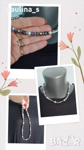 Шест различни броя / Колие тип чокър или гердан , снимка 16 - Колиета, медальони, синджири - 53529565