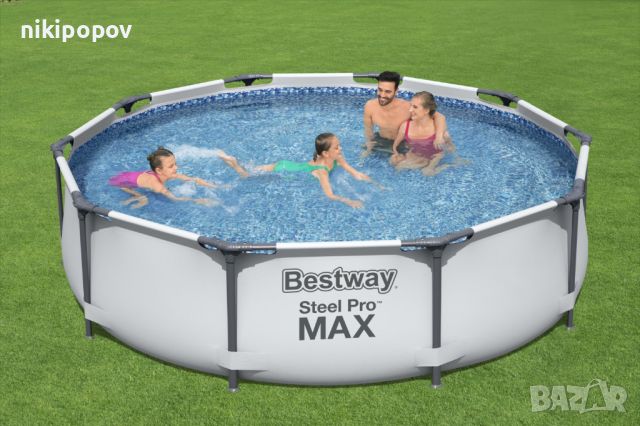 BESTWAY кръгъл басейн 3.66m x 76cm Steel Pro MAX, снимка 1 - Басейни и аксесоари - 45918507