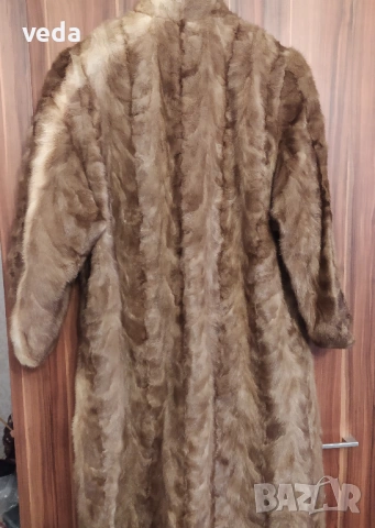 Дълго луксозно кожено палто от норка размер М/L, снимка 5 - Палта, манта - 53171685