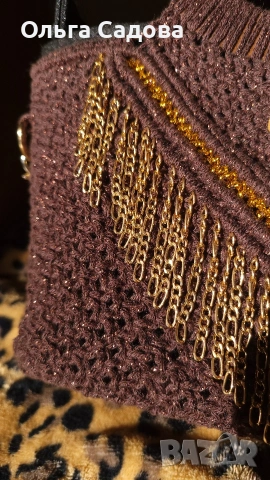 Ръчно изработена макраме чанта Golden Roots., снимка 11 - Чанти - 53282513