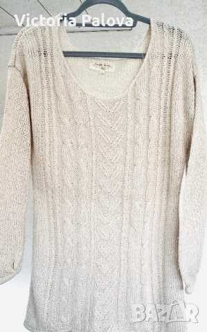 VINTAGE COUTURE пуловер в екрю нюанс, снимка 2 - Блузи с дълъг ръкав и пуловери - 51763021