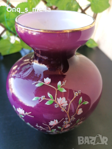 Лилава флорална ваза, снимка 2 - Вази - 45033205