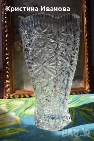 Голяма кристална ваза, снимка 1
