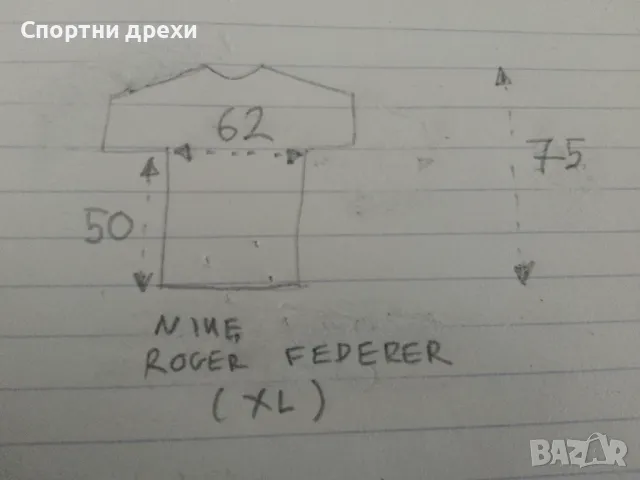 Оригинална тенискa с копчета Nike FITDRY -ROGER FEDERER- като нова (XL), снимка 6 - Спортни дрехи, екипи - 48344809